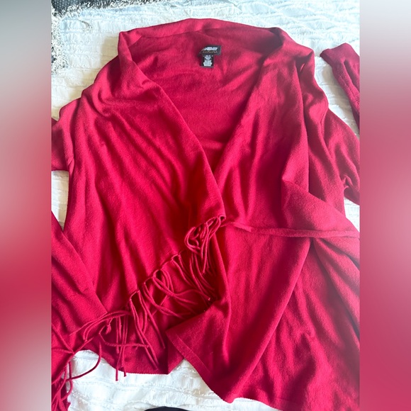 IOWA STATE, gameday cardigan, women’s red, tassels detail - Picture 1 of 3